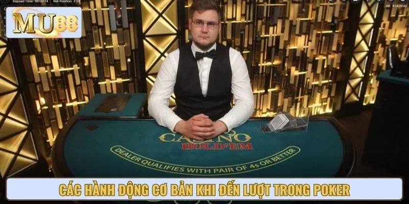 Các hành động cơ bản khi đến lượt trong Poker